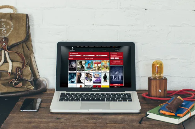 Nordisk Film Website displayed on laptop screen