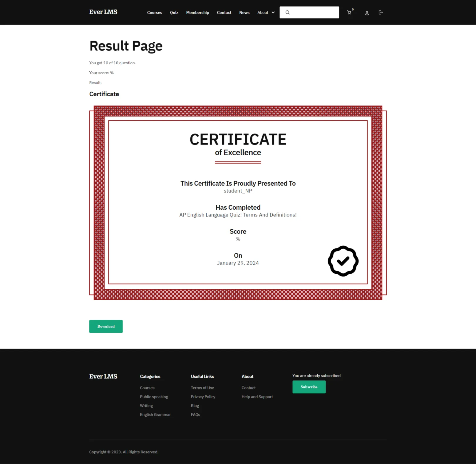 Certificate