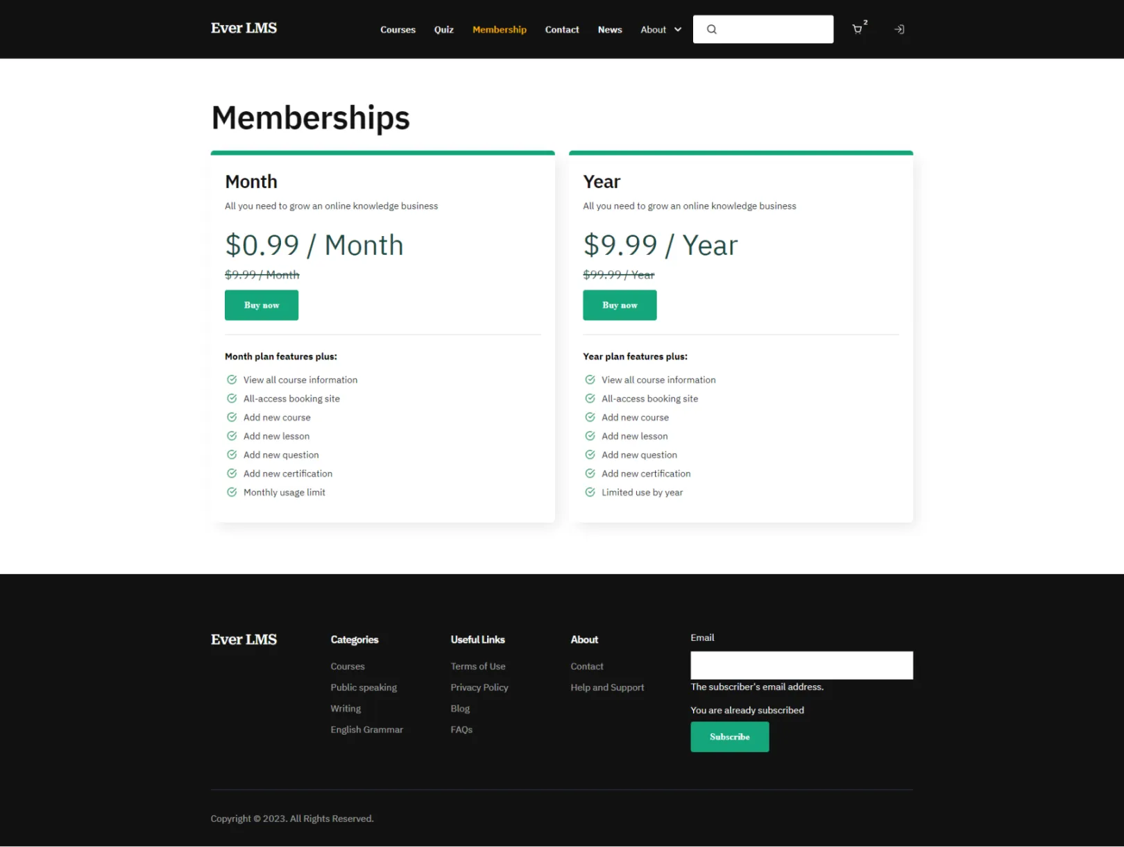 Memberships