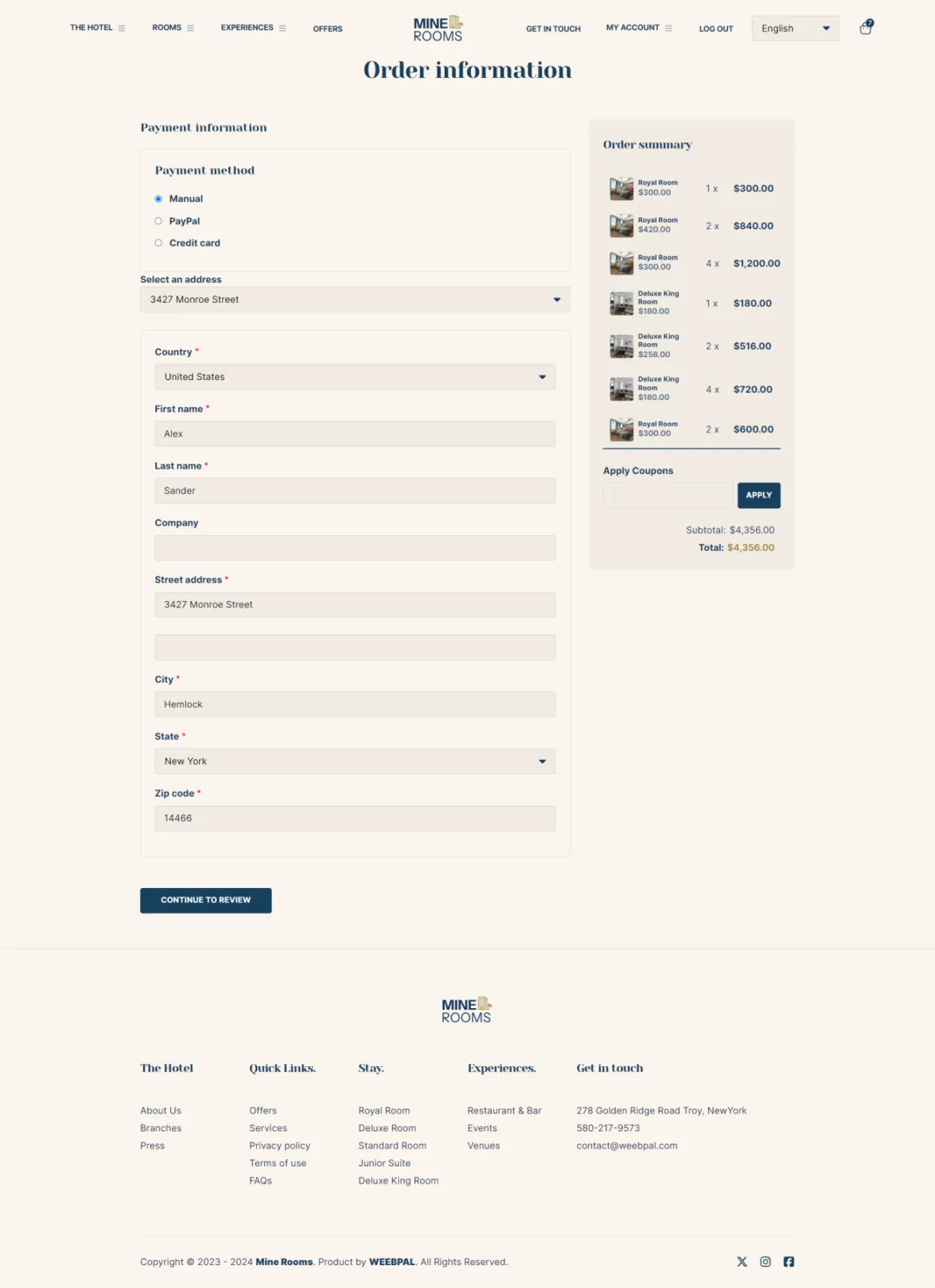 Payment Information