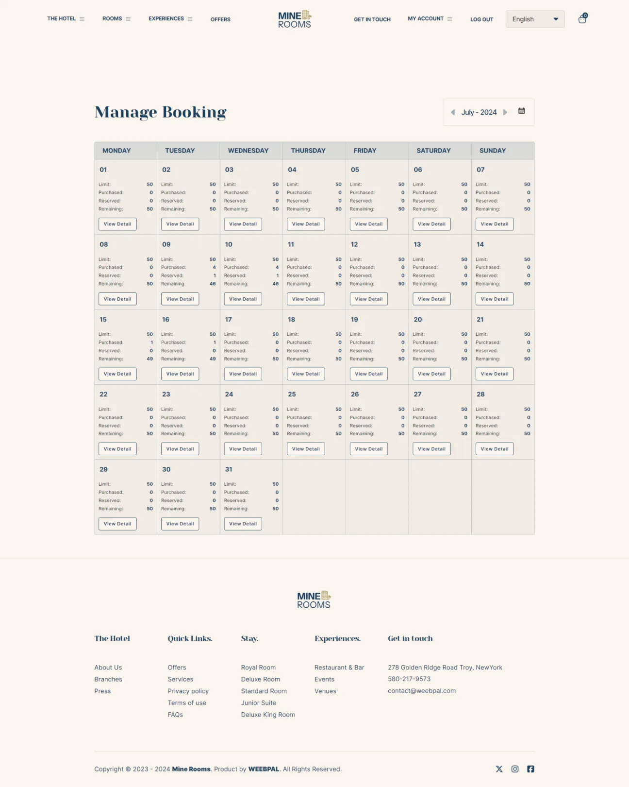 Manage Bookings