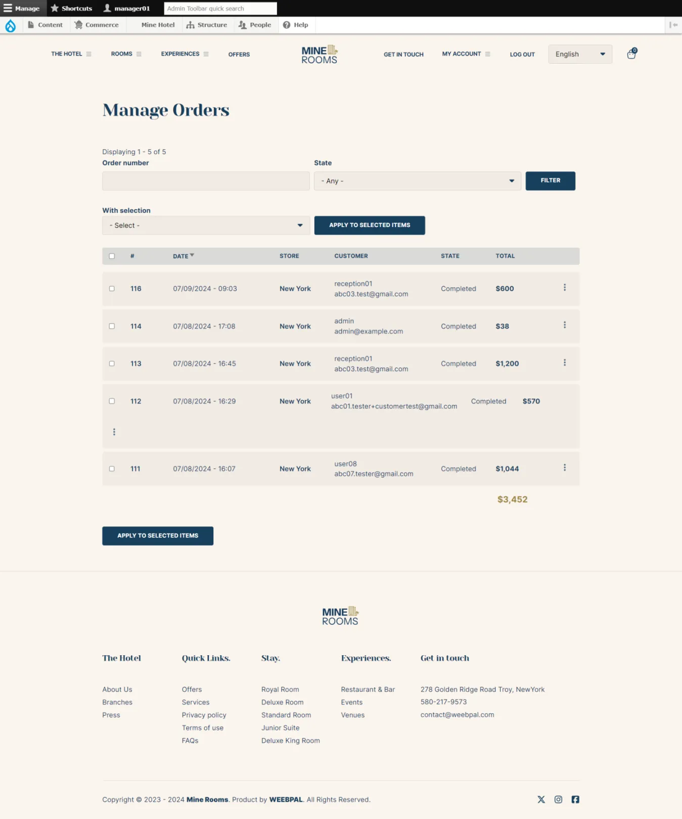 Manage Orders