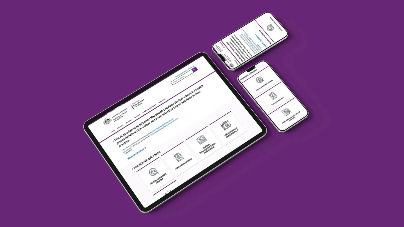 Australian Immunisation Handbook on devices
