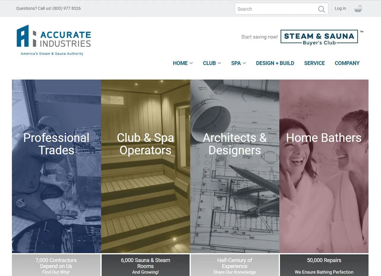 Accurate Industries | America's Steam & Sauna Authority