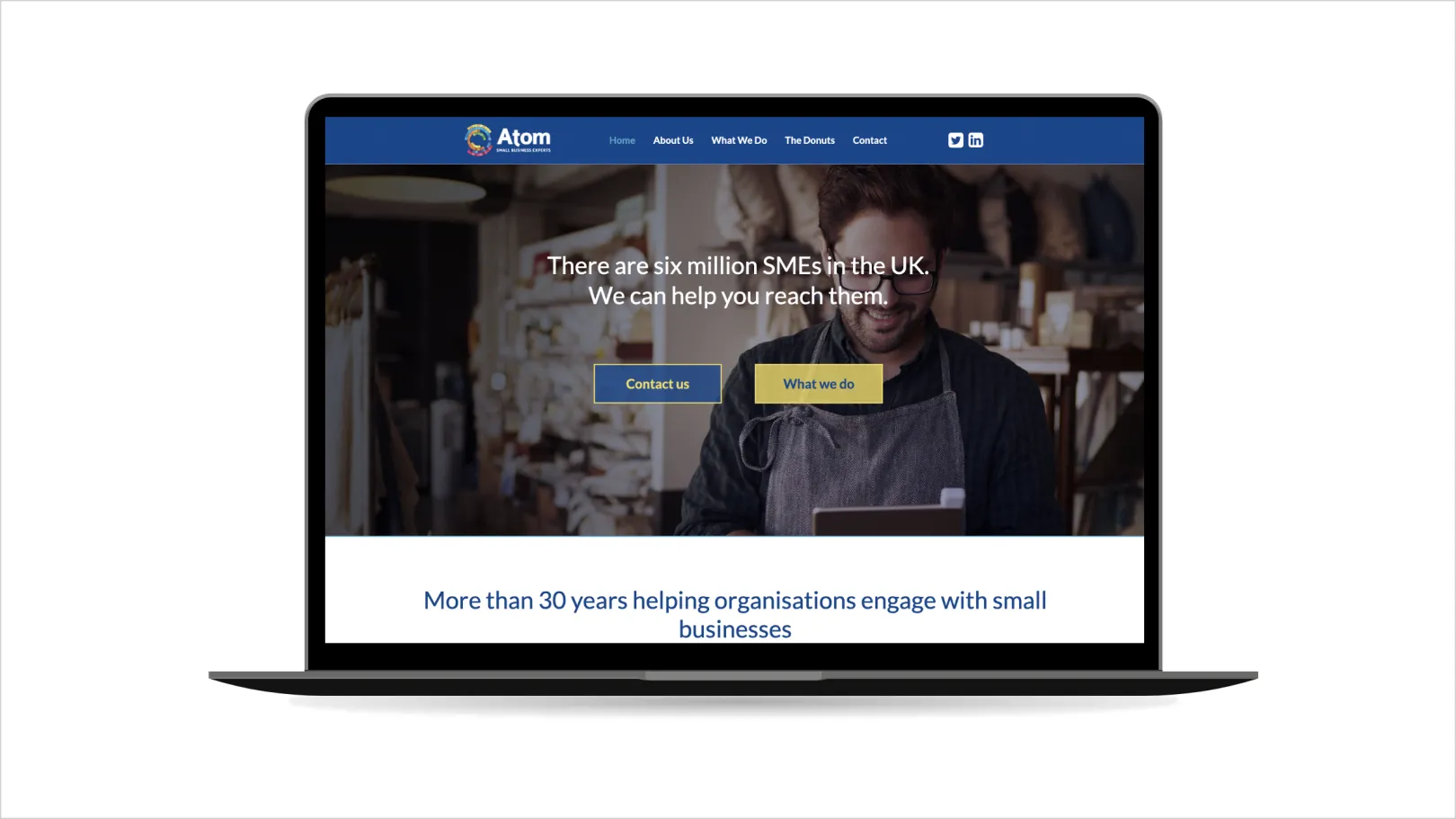 Atom Website Homepage