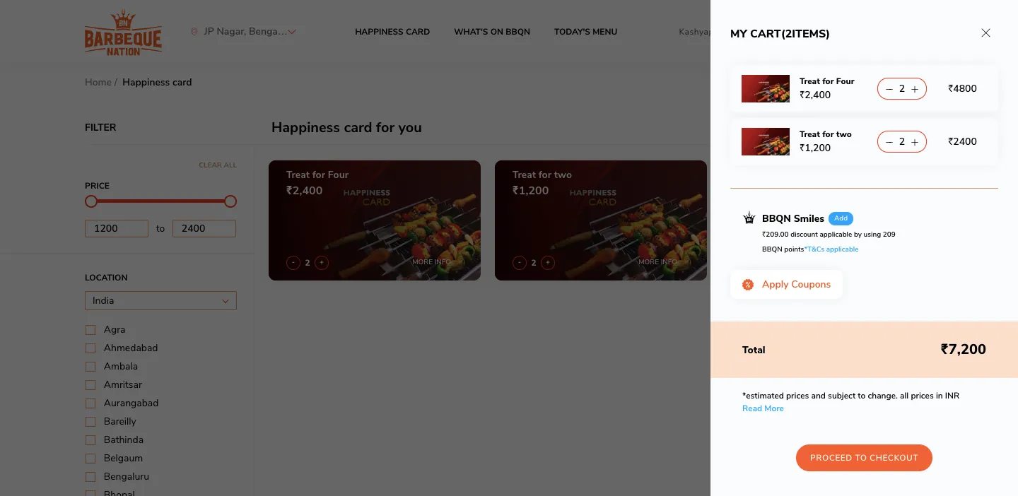 The Checkout Screen