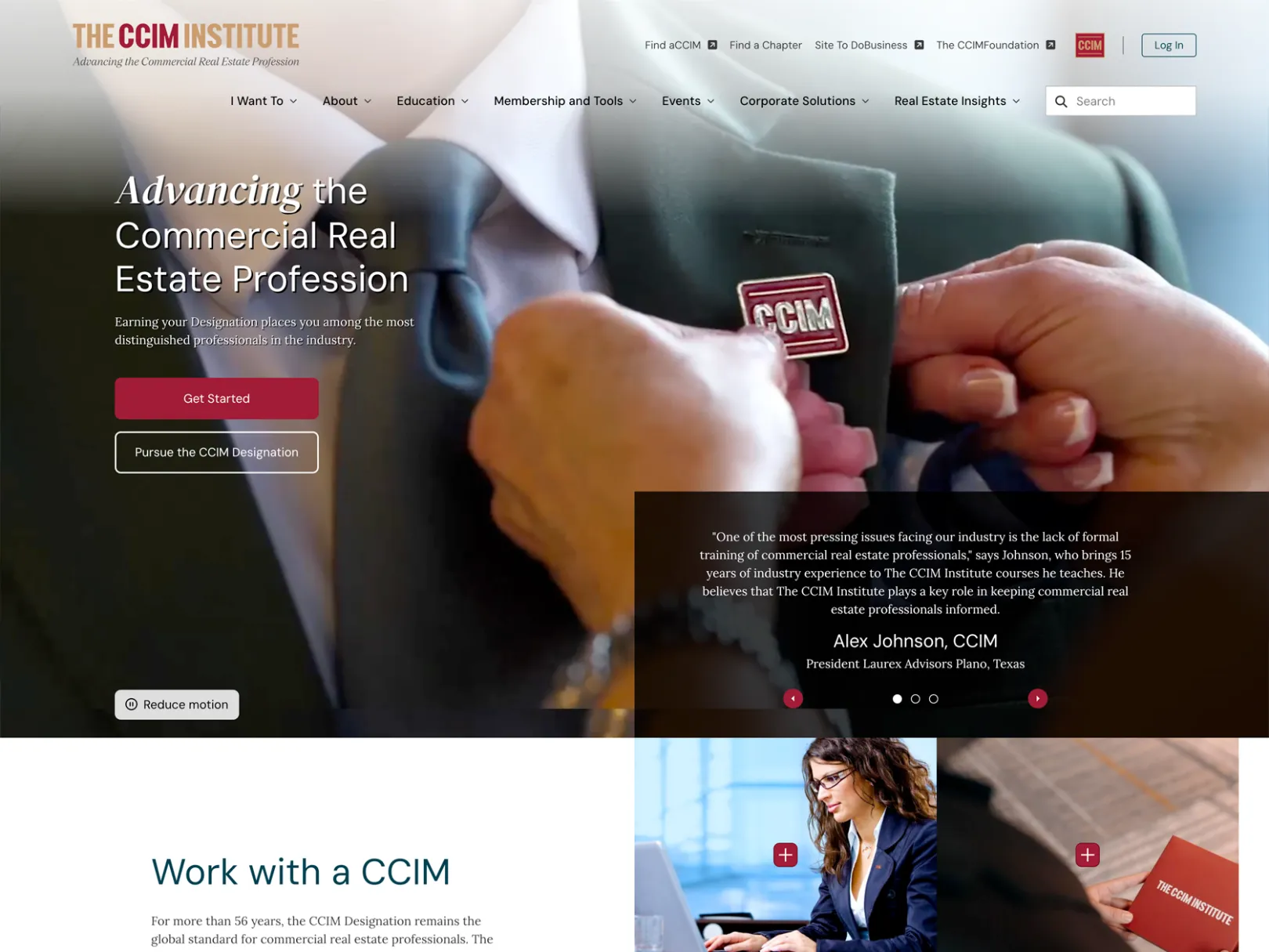 CCIM website homepage