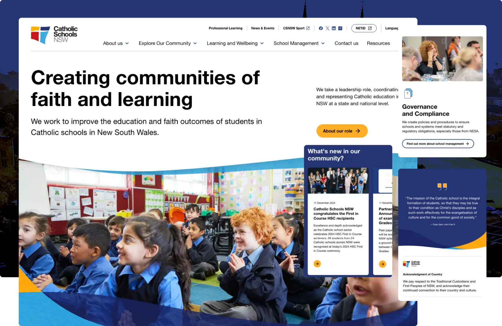 Catholic Schools NSW website homepage