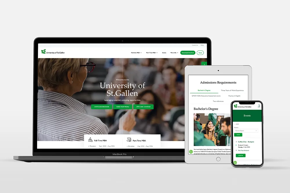 Device Mock-up of HSGD website