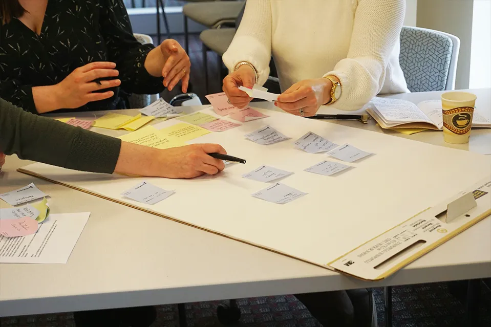 Lehigh website stakeholders engaging in Discovery Workshop exercises