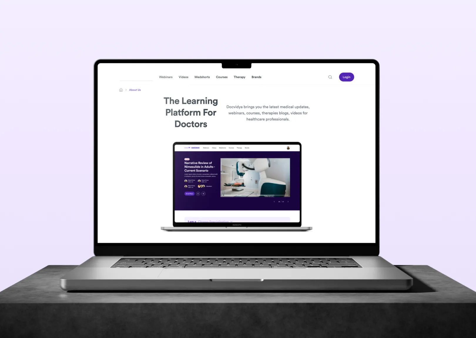 Learning platform in healthcare