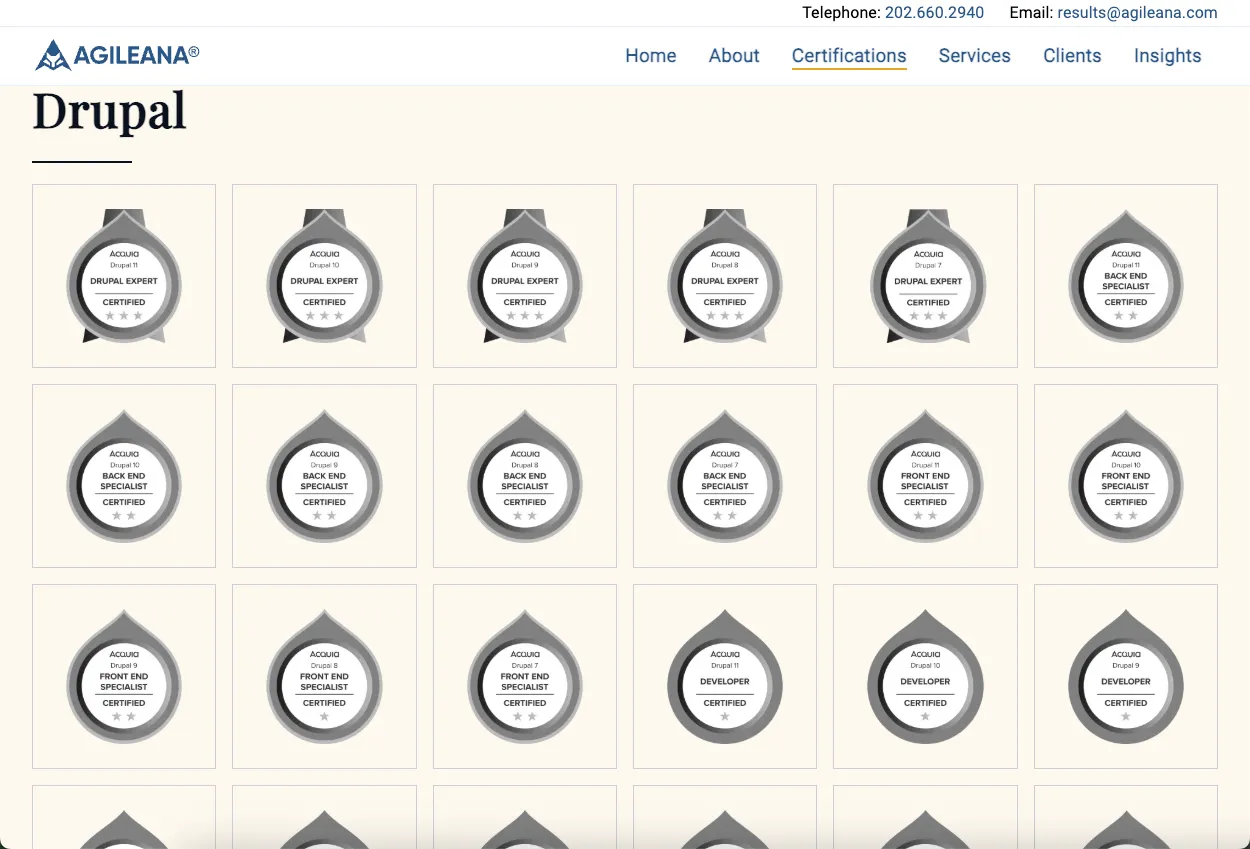 Drupal certifications