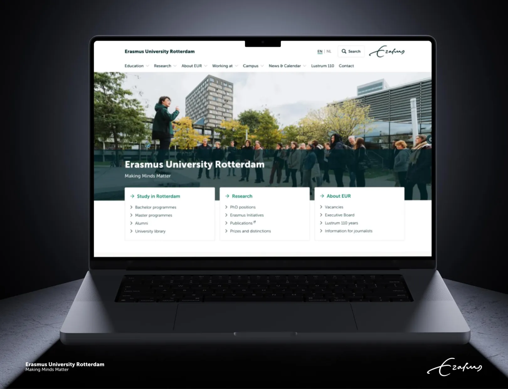 Website Platform Erasmus University Rotterdam
