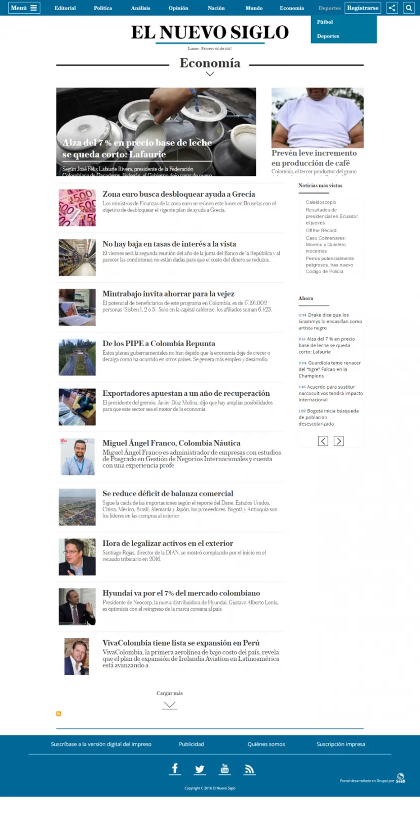 Economía El Nuevo Siglo - Drupal 8 Case Study - Seed EM