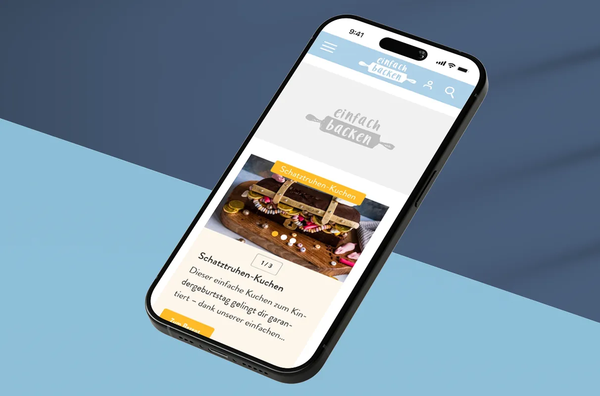 Einfachbacken cover mobile view