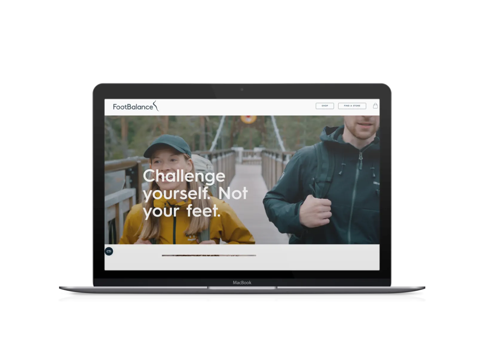 Screenshot of the webshop
