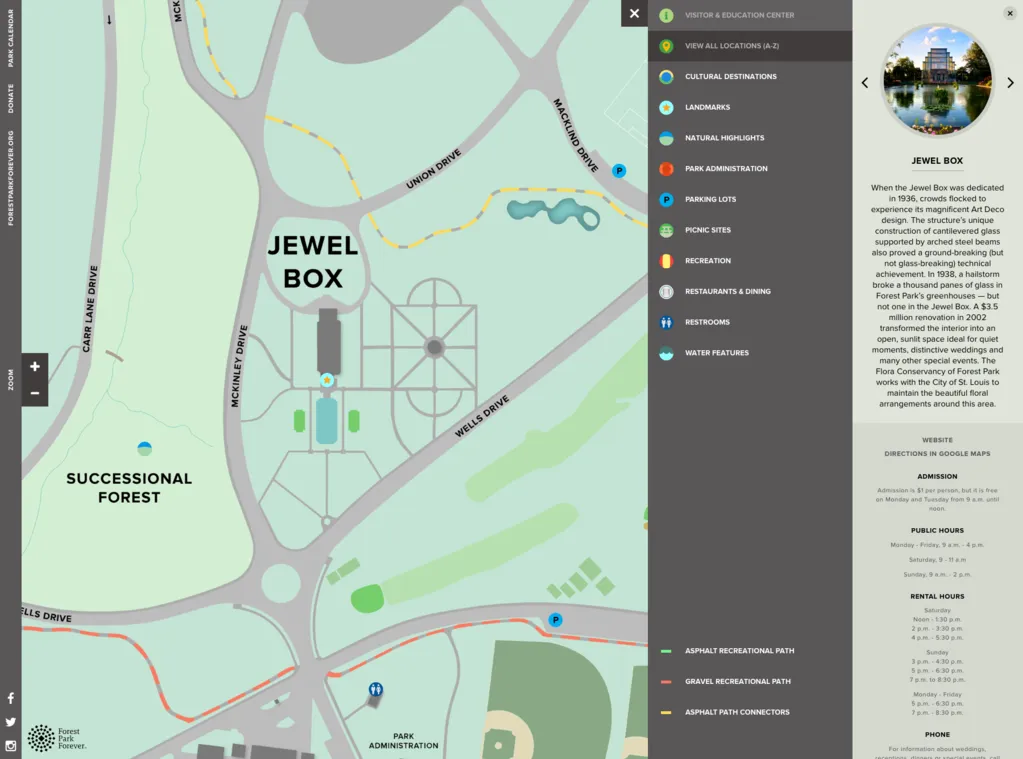 Forest Park Map - Jewel Box