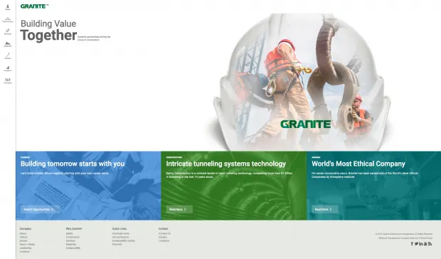 Granite Construction homepage