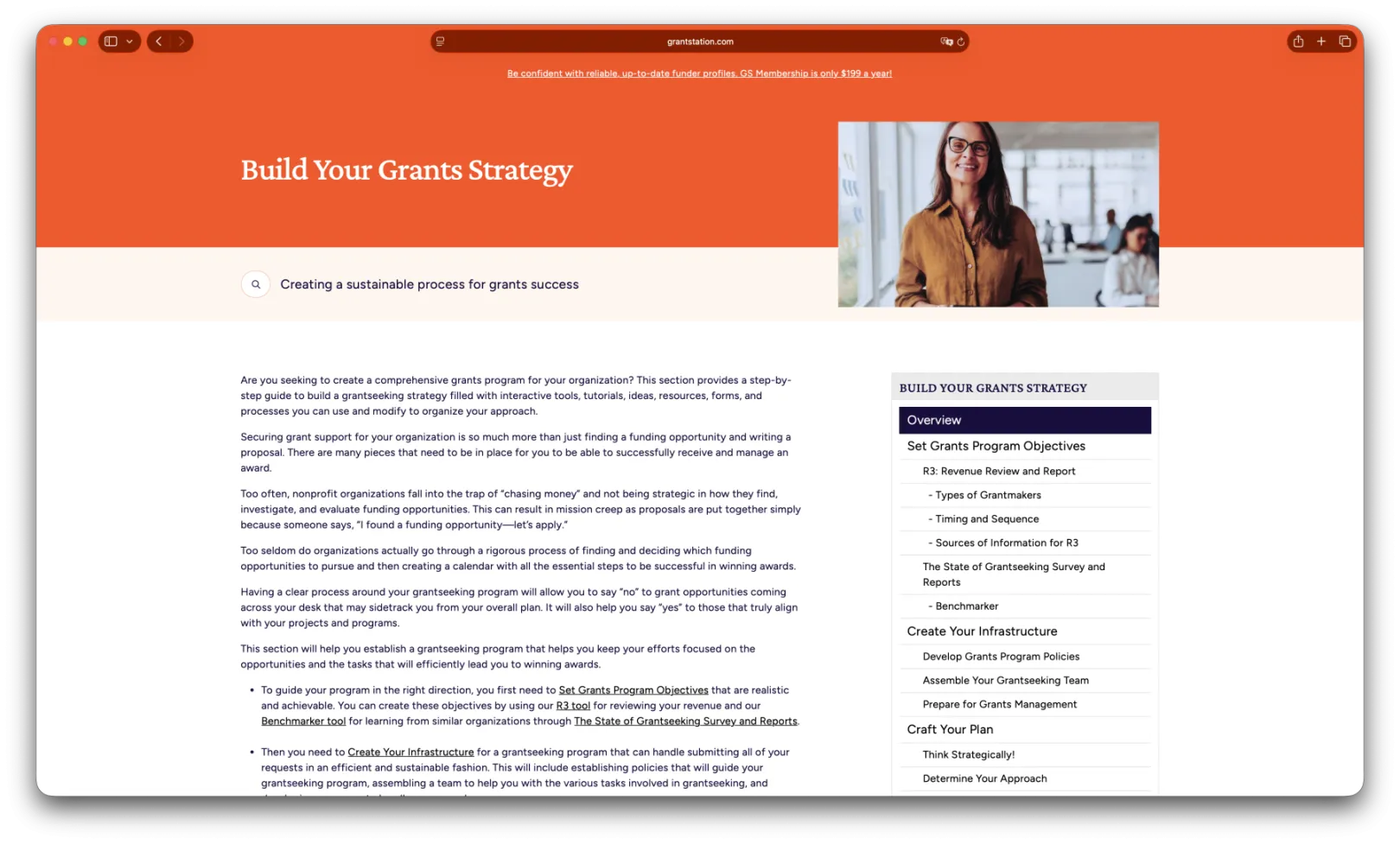 GrantStation developed by DevBranch agency