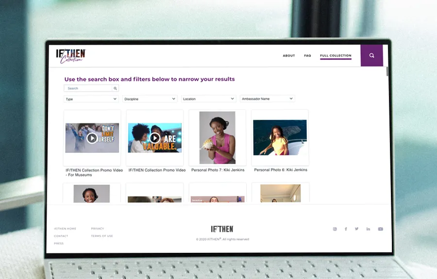If/Then Collection webpage
