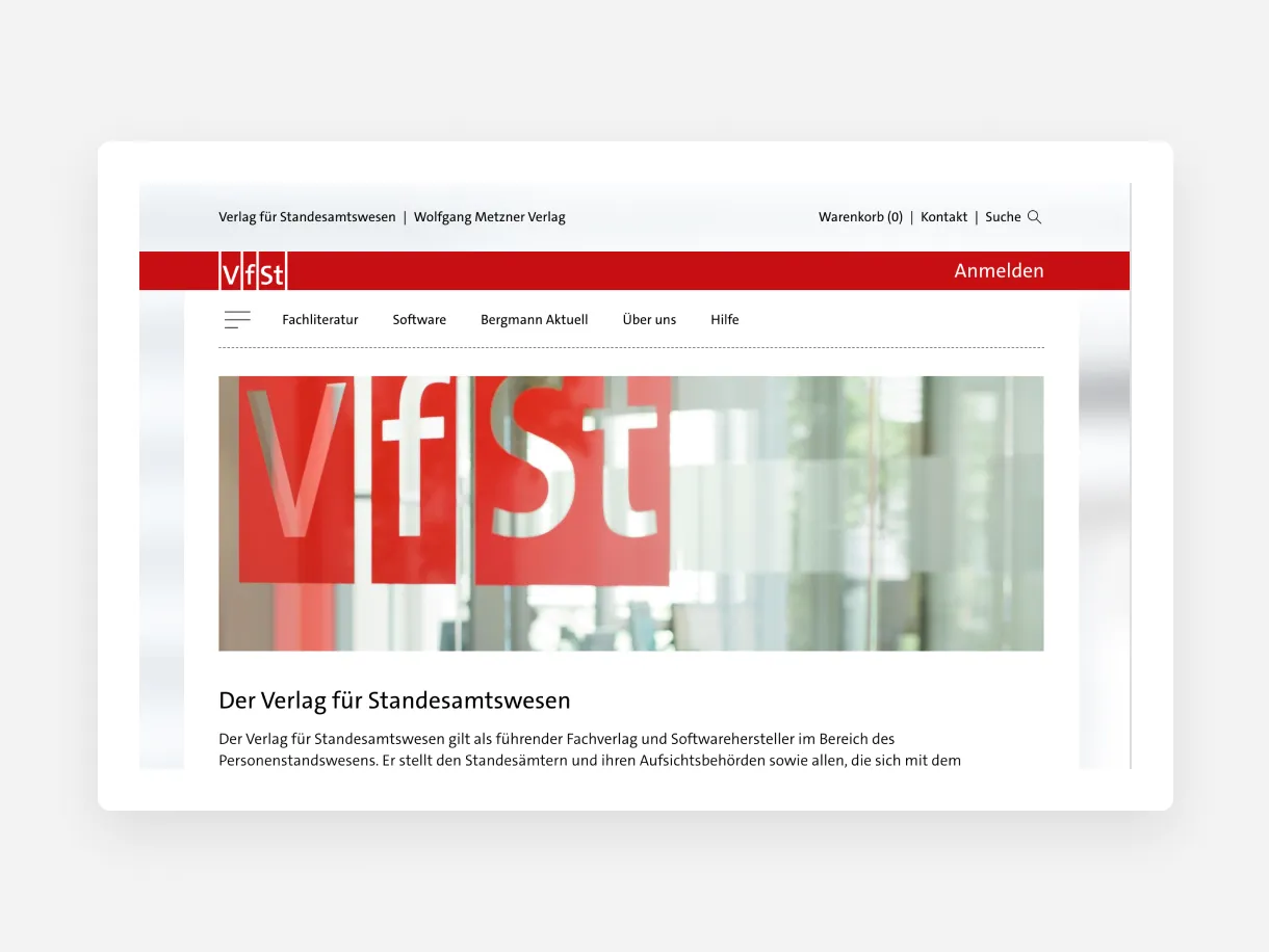 Screenshot of a page from the VfST blog 