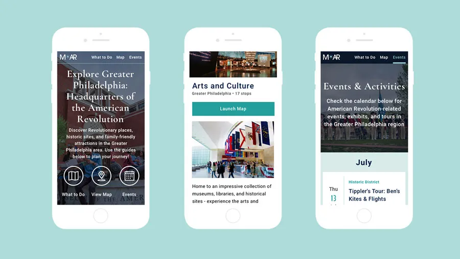 MOAR mobile device screenshots