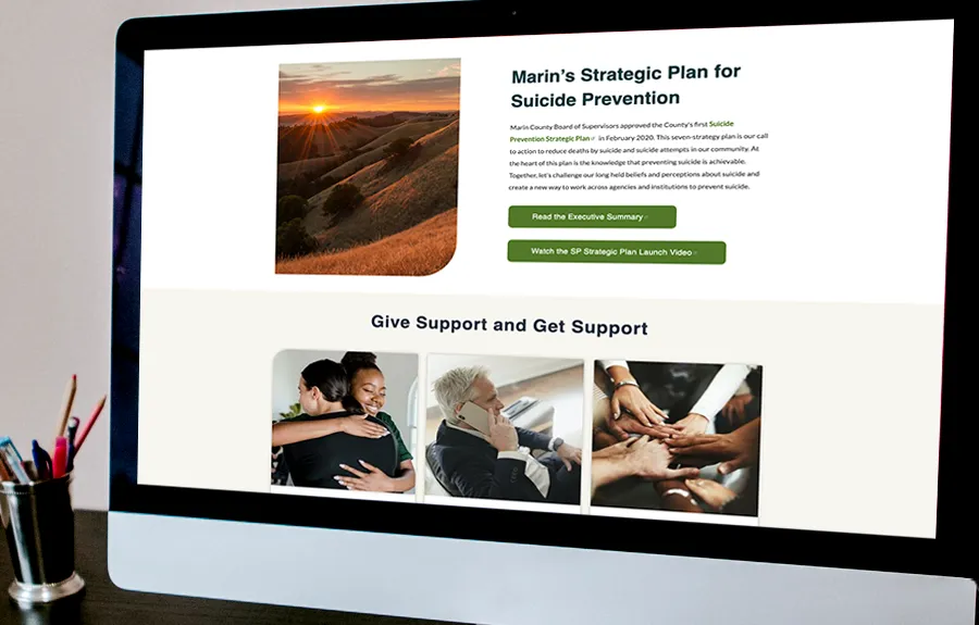 Marin County Behavioral Health and Recovery Services Prevention and Outreach Screenshot