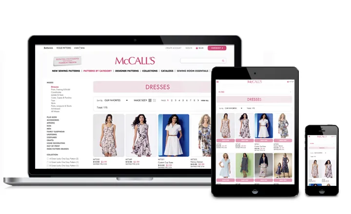 McCall's Patterns Product Listing Page
