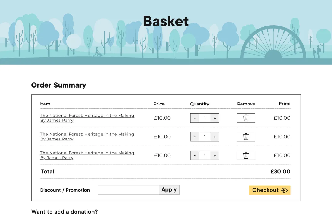 National Forest Basket Screenshot