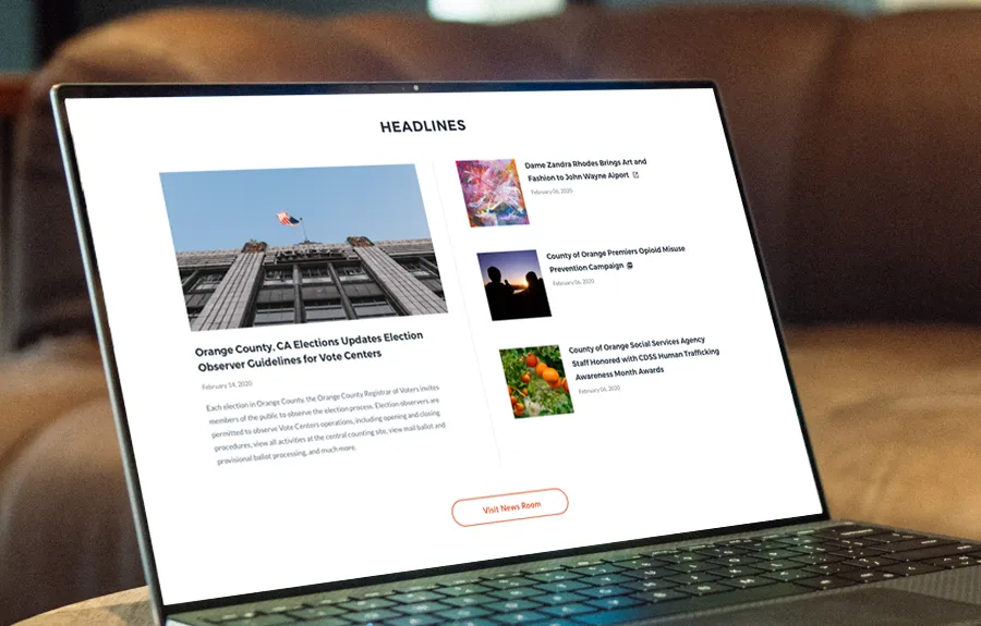 Orange County California web page