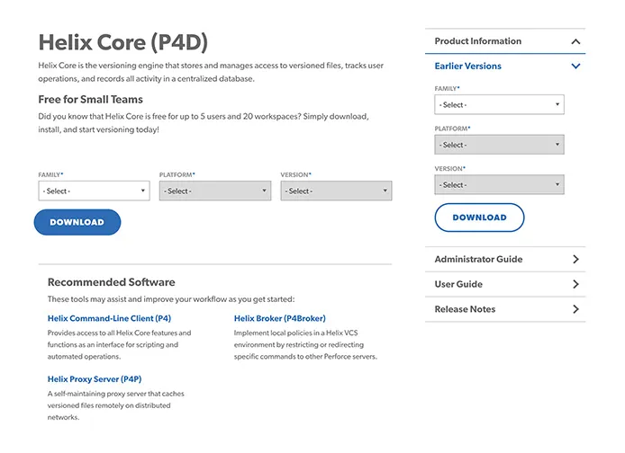 Perforce Software Drupal website