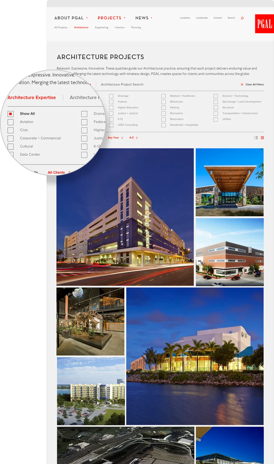 PGAL Projects page