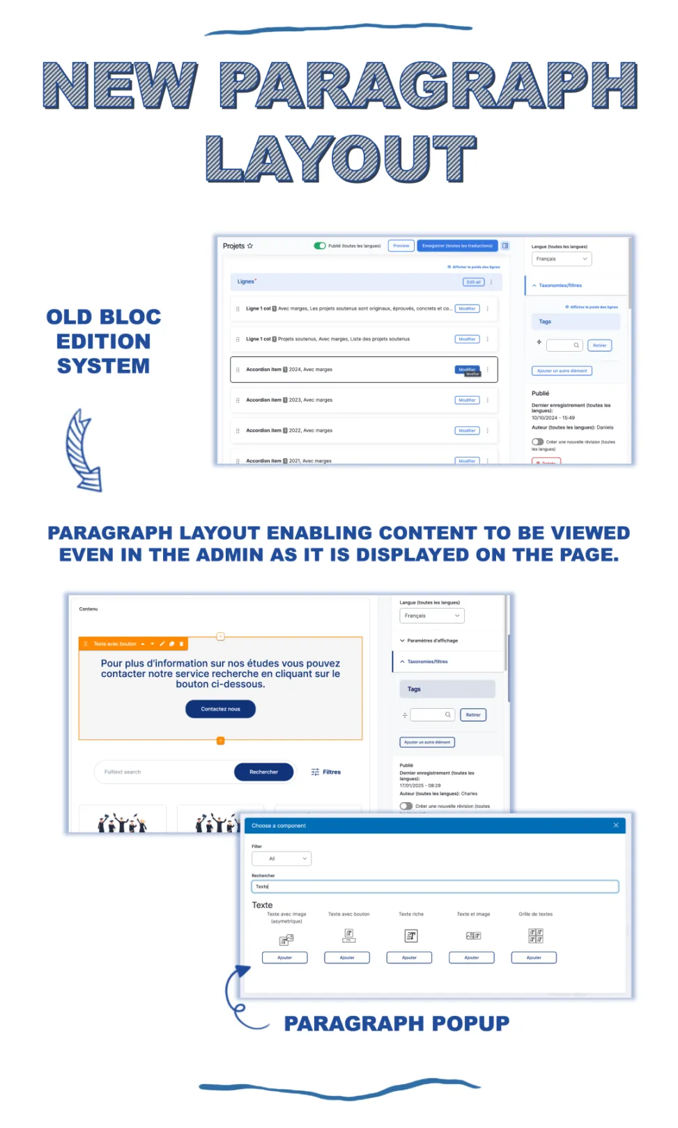 Admin UX interface