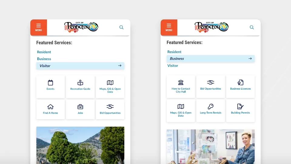 Penticton App home 