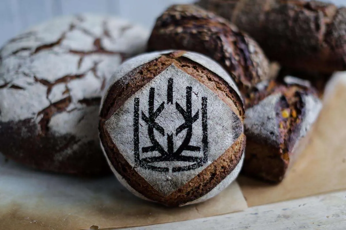 Bread with logo