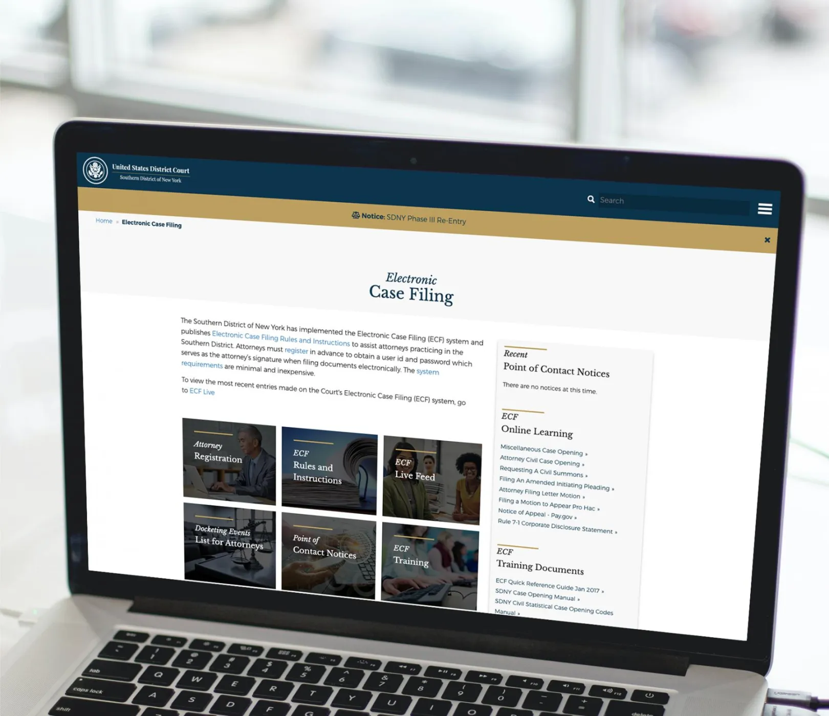 Southern District of NY webpage