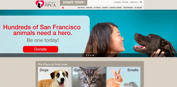SF SPCA home page