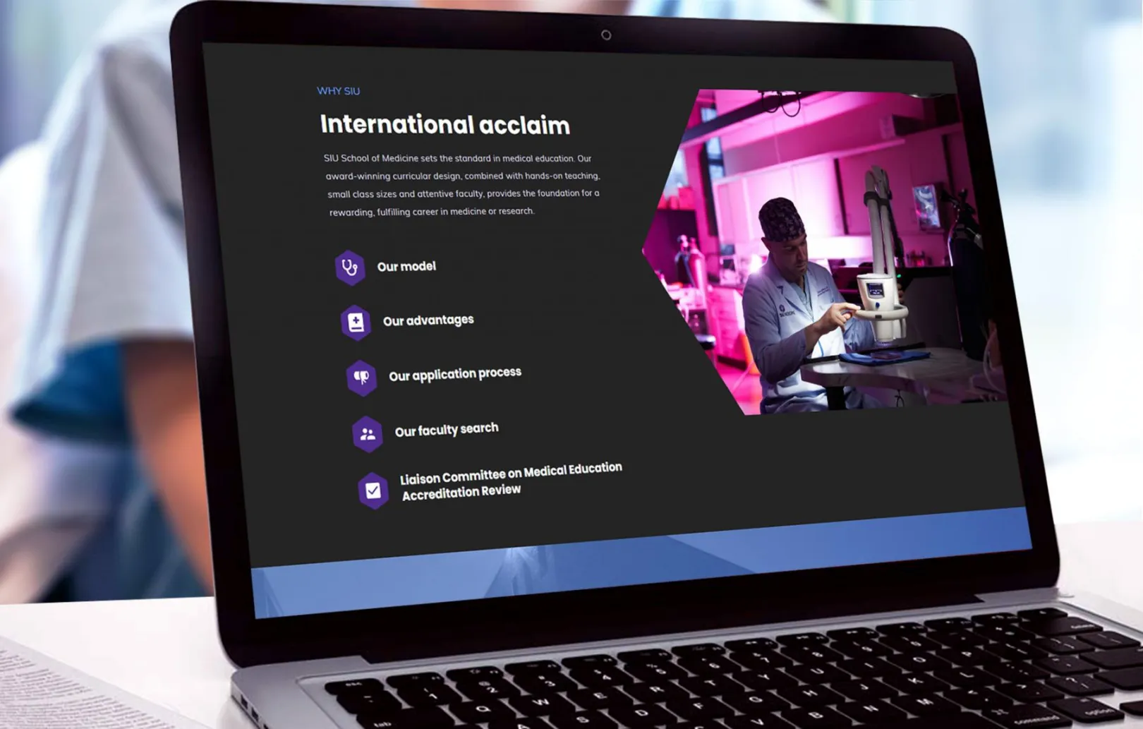 SIU med web page