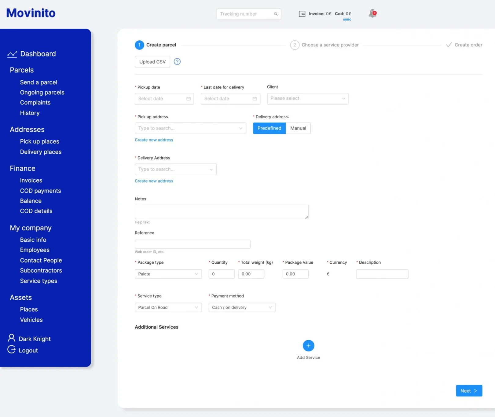 Movinito - Shipping service company