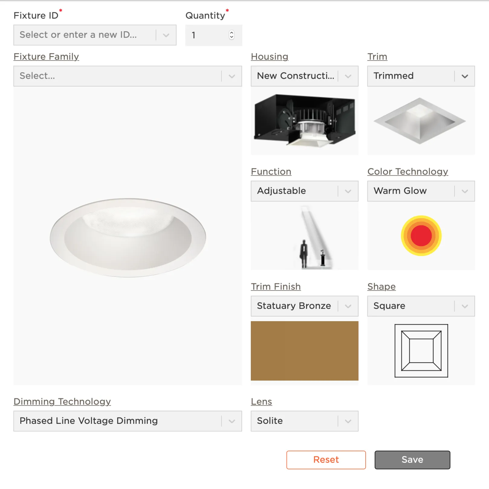 Savant Lighting Fixture Design Tool in React