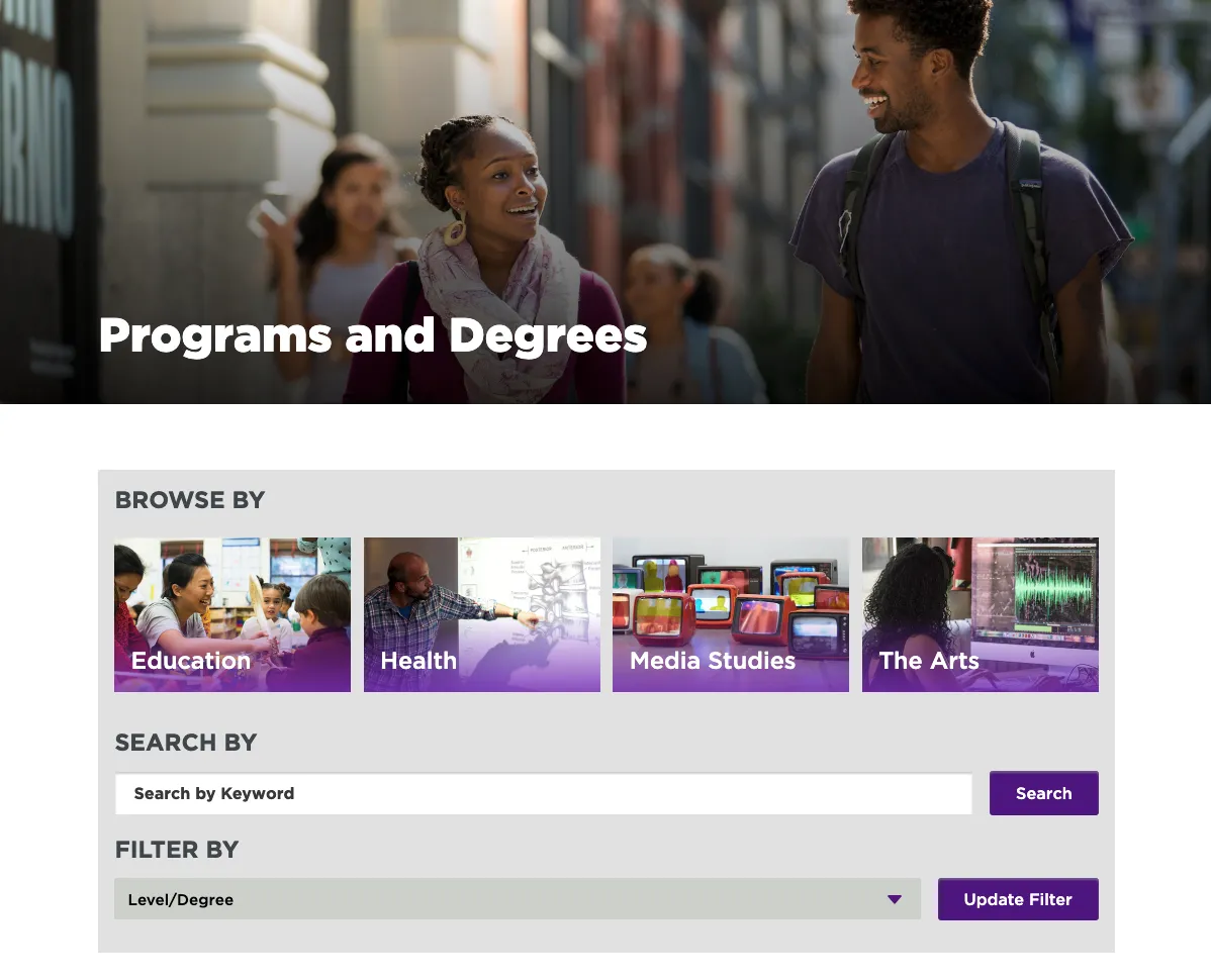 NYU Steinhardt Programs and Degrees