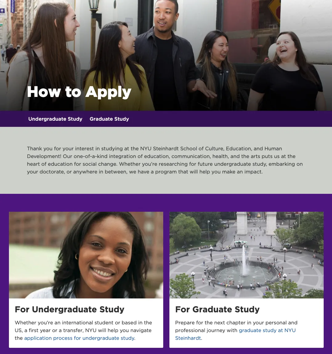 How to Apply to NYU Steinhardt