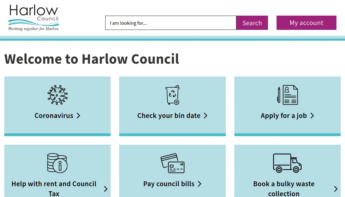 Harlow Council Homepage