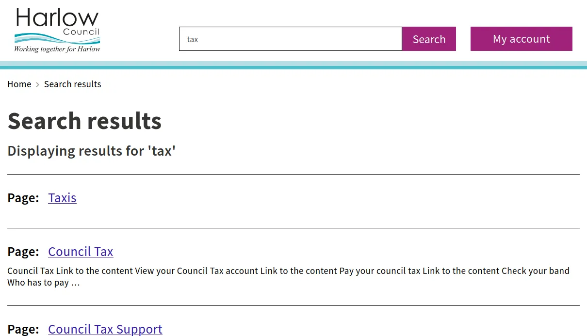 Harlow Council Website Drupal 8