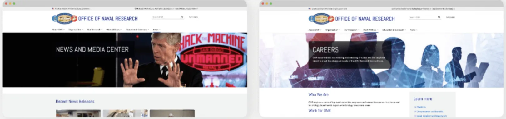 screenshots of nre.navy.mil