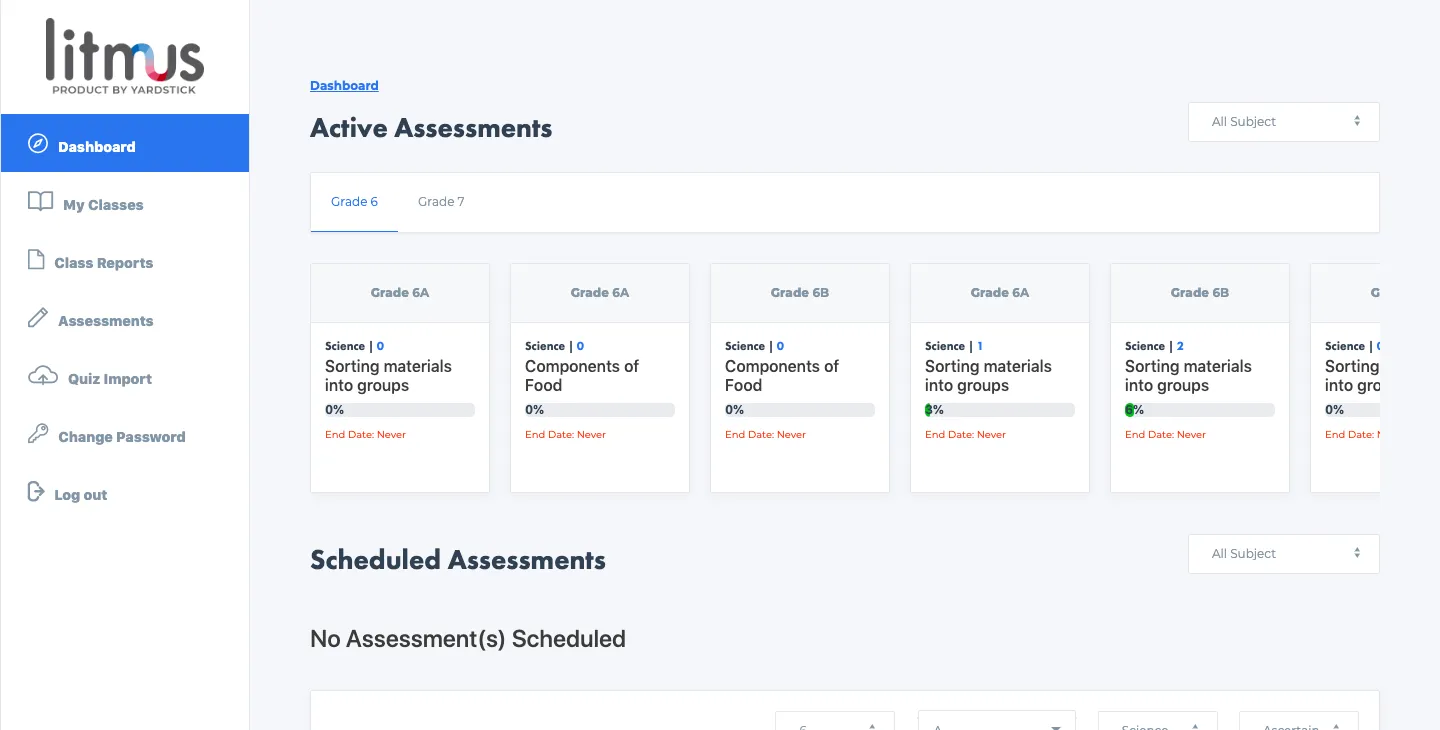 Homepage of Ylitmus with Ylitmus written on top left and boxes stacked together horizontally at centre
