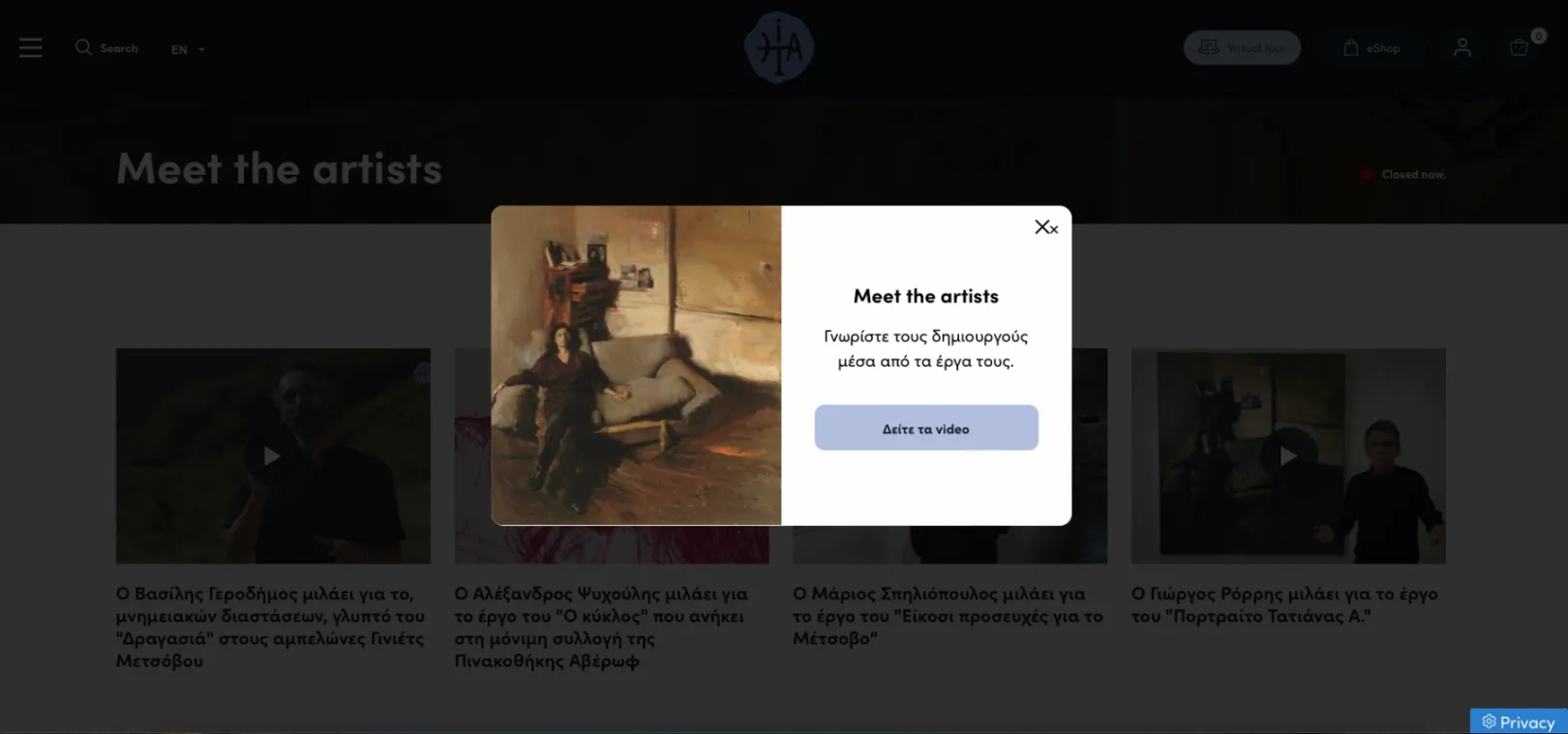 "Meet the artists" - videos