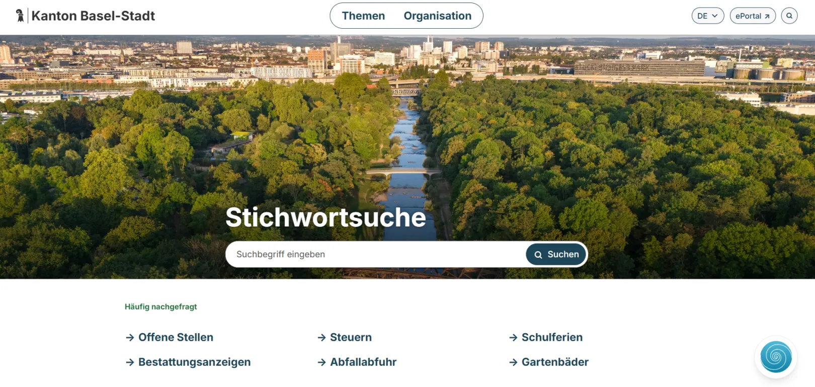 New website of the Canton of Basel-Stadt