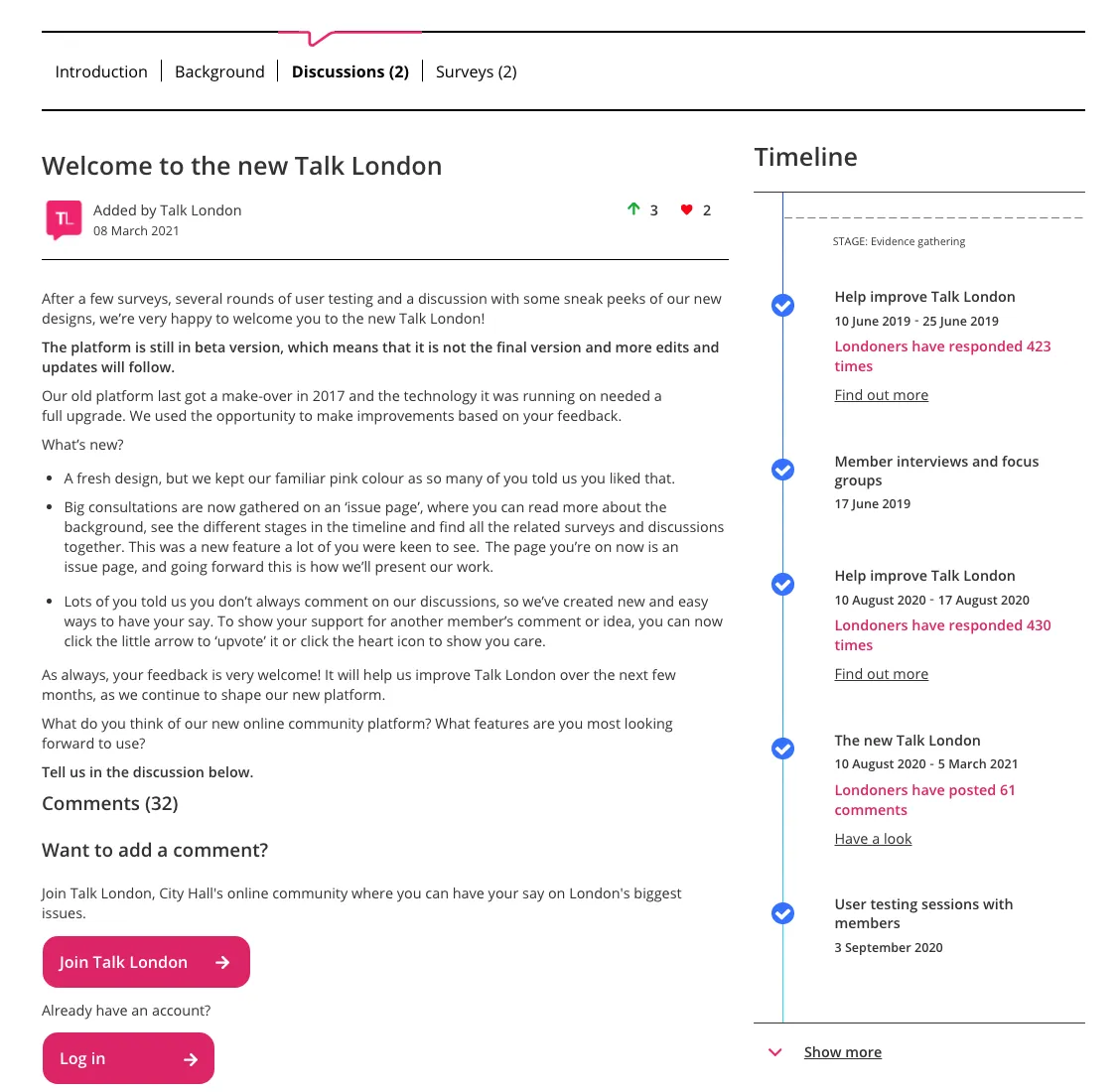 Talk London Discussion