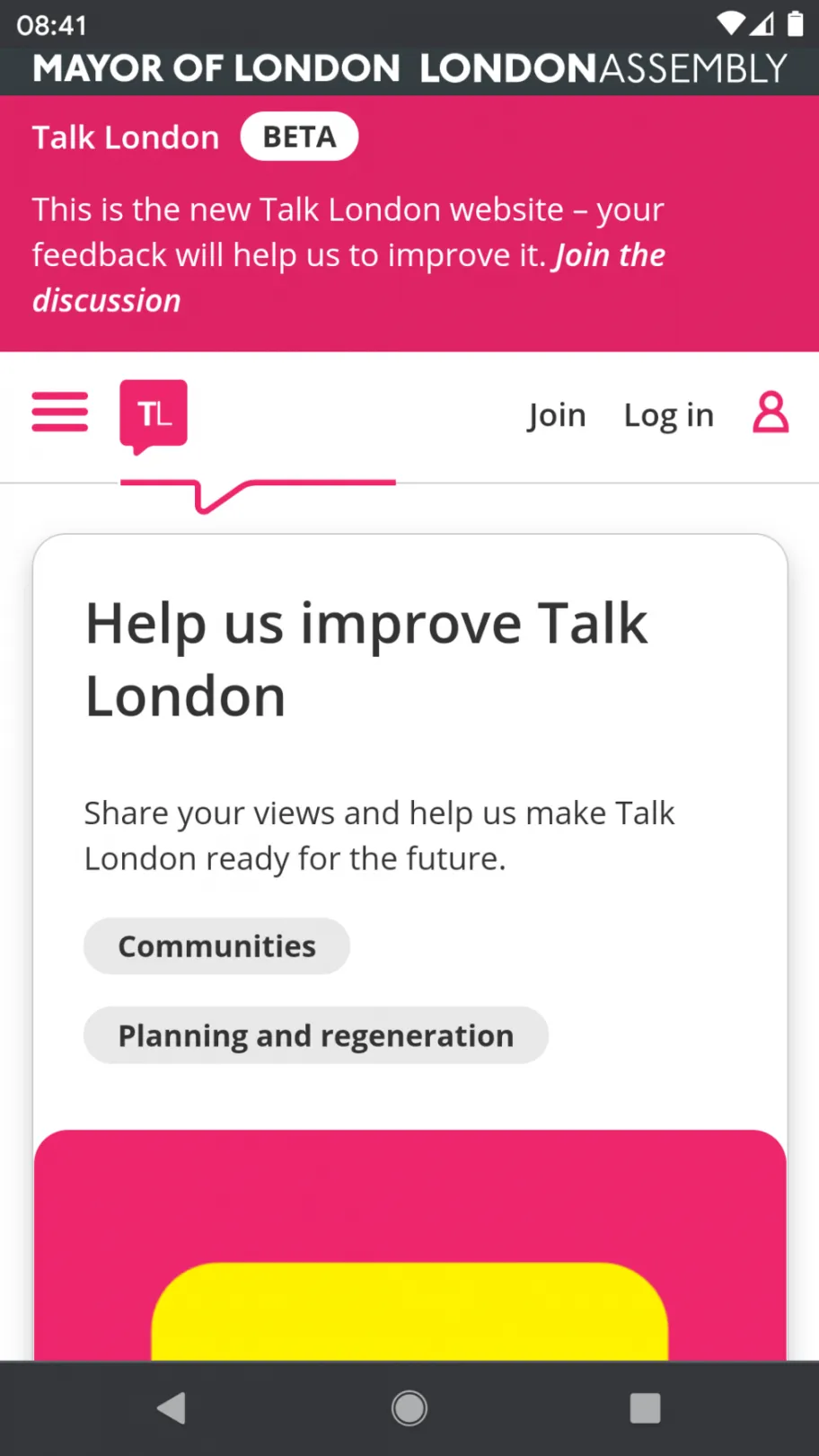 Talk London Mobile Screenshot